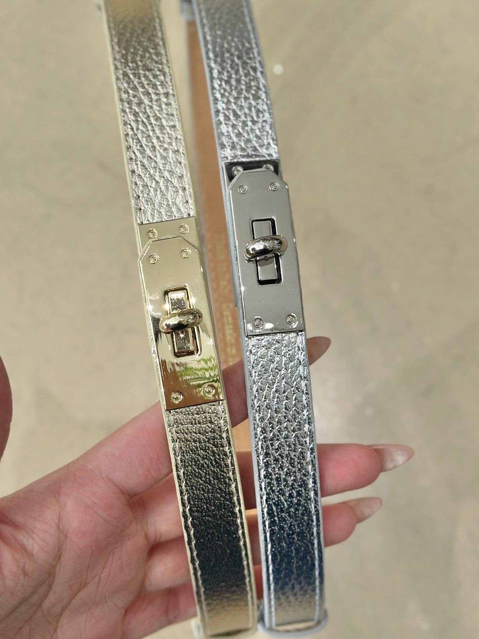 ADORA - Vente Ceinture – femme - Ceinture en cuir véritable avec fermeture dorée4