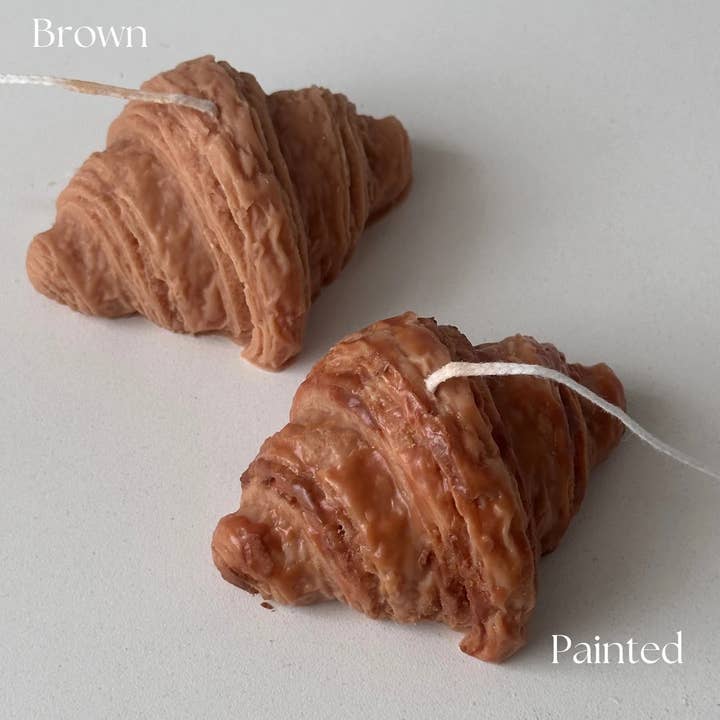 PRIM Candles - Venta al por mayor Velas de diseño llamativo - Vela de cera de soja vertida a mano con aroma a croissant
