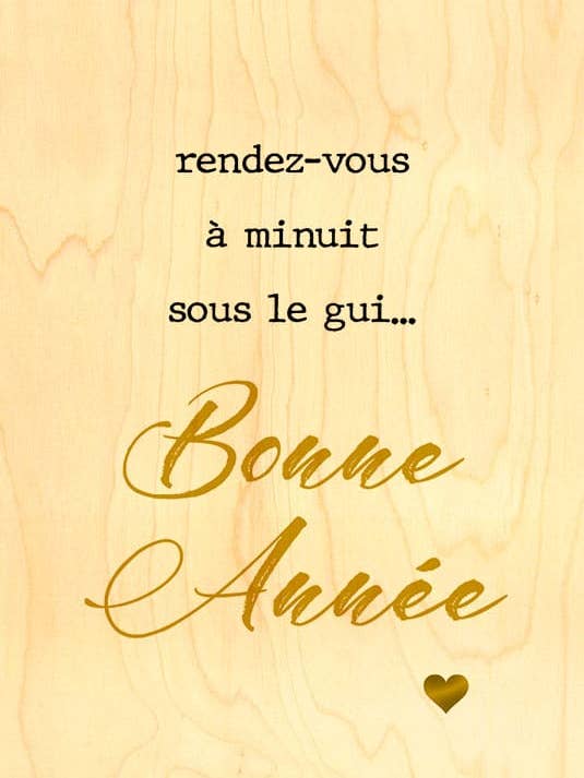TARJETA DE FELICITACIÓN AÑO BAJO EL MUÉRDAGO para venta al por mayor de Hironwoods