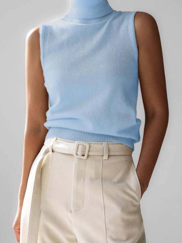 Mccolin - Wholesale Tank Top - Women's - Sleeveless Turtleneck Tank Top3