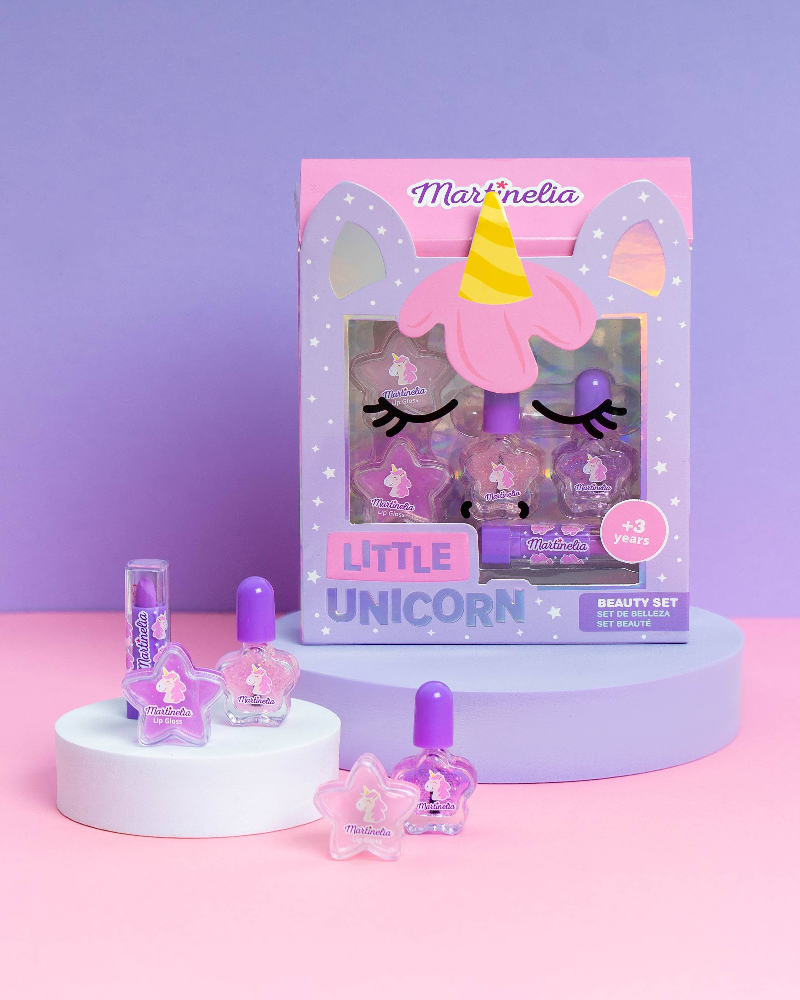 Aquarius Cosmetic SLU – wholesale Läppbalsamset – Martinelia Little Unicorn Ansiktsbox3