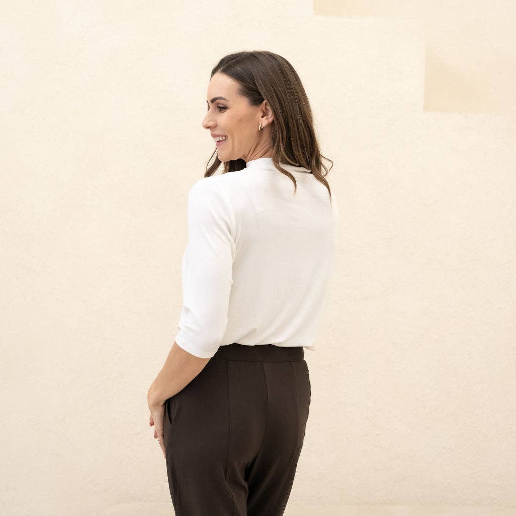 Encircled - Wholesale Knit Top - Women's - The Going Places Bracelet Sleeve Mock Neck4