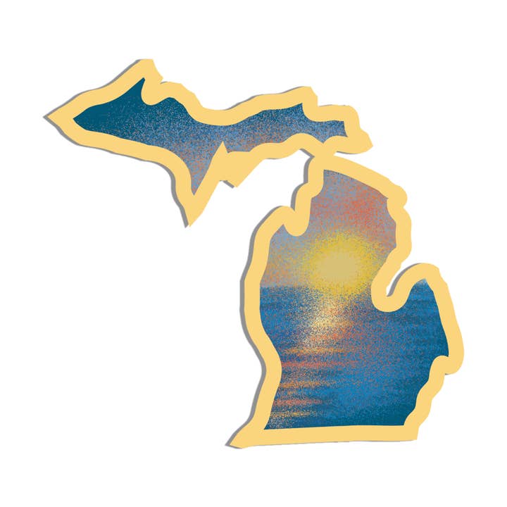 Michigan Pastel Solnedgang Klistermærke for engroshandel hos Big Hearts and Crafts