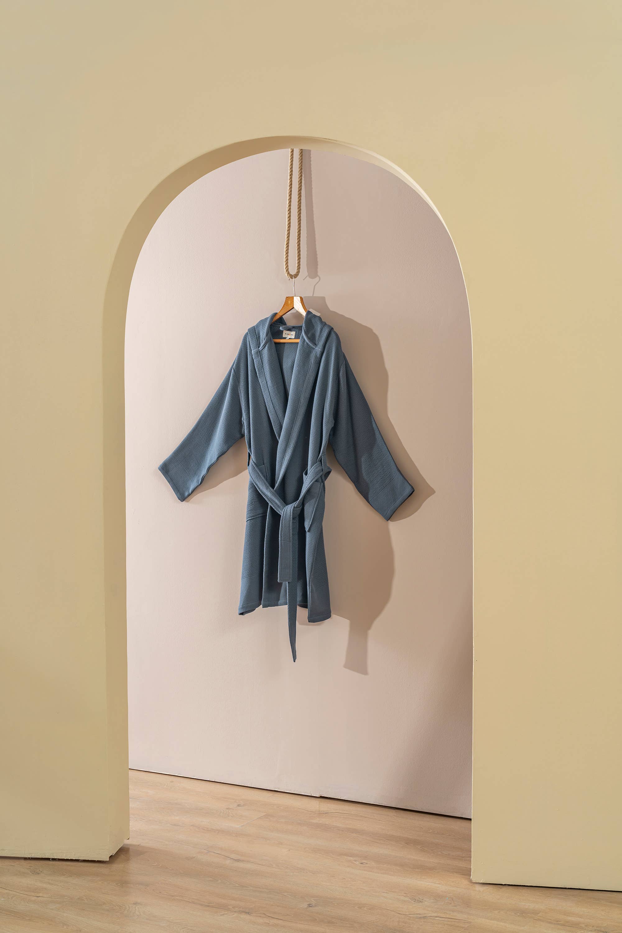 Kikoya - Vendita all'ingrosso Vestaglia - Unisex - Accappatoio Stonewash in Cotone Turco Leggero con Cappuccio Asciugatura Rapida8