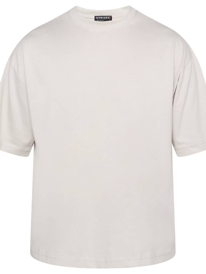 Maglietta Premium NTRL 220 GSM con spalla scesa - Lunar Rock per la vendita all'ingrosso da parte di Strides Co