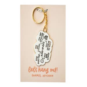 You are brave, strong, loved keychain, inspirational keychain, friend  keyring