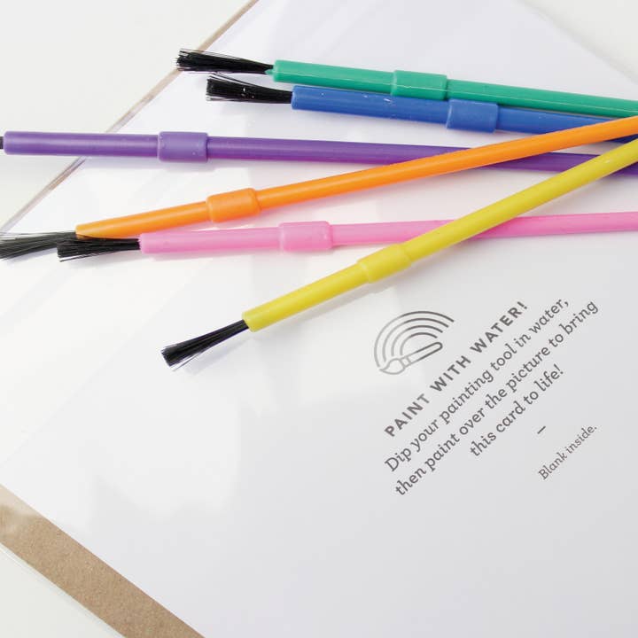 Inklings Paperie - Wholesale Thank you card - Paint With Water Card - Grateful Leaves2