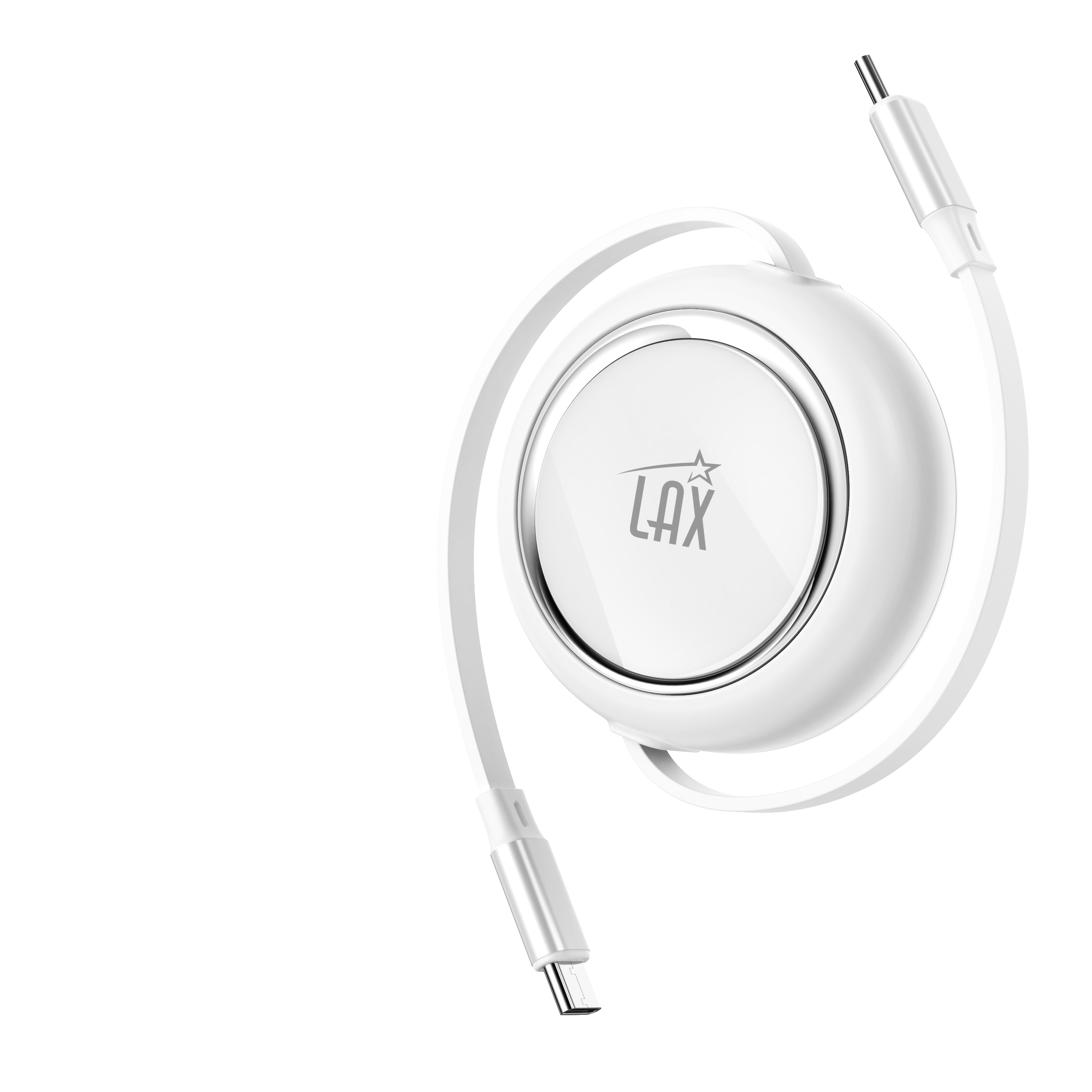 LAX Gadgets – wholesale Laddningskabel – Infällbar 100W USB-C till USB-C 4ft kabel - detaljhandelsförpackning6