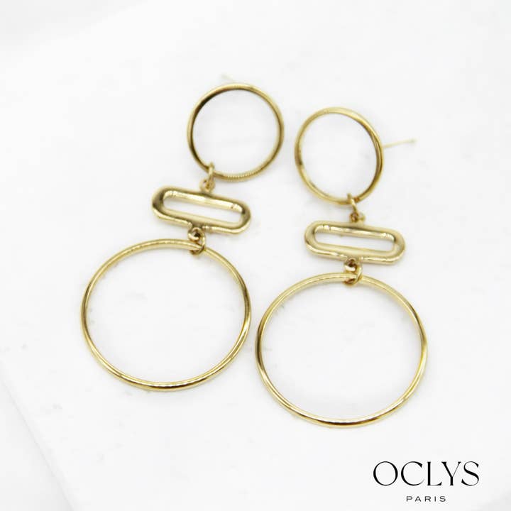 Oclys - Wholesale Dangle Earrings - Elena stainless steel drop earrings