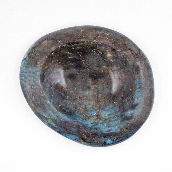 Tiny Rituals - Wholesale Spiritual Stone/Crystal - Genuine Labradorite Blue Flame Bowl - 1 of a Kind9