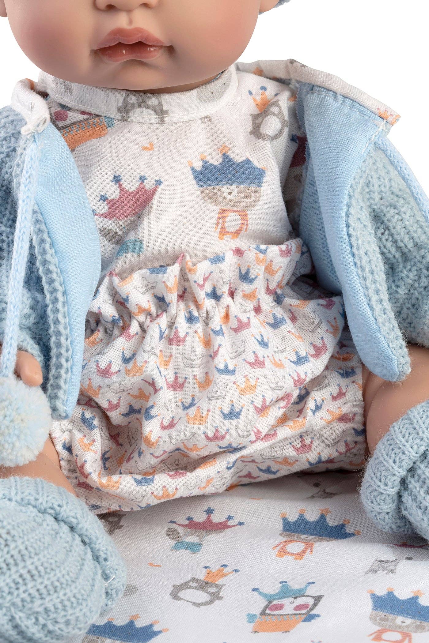 Raúl Arias Bernabeu - Vente Poupée – enfant - Baby Coral 34 cm veste bleue couverture, boîte2