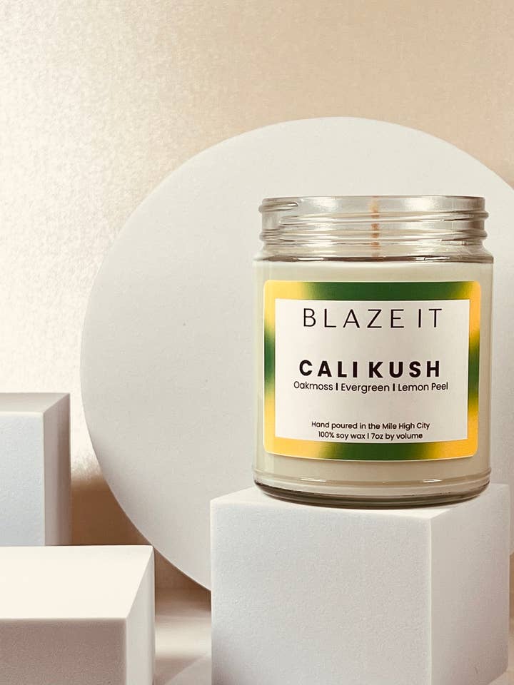 Vela de cera de soja Cali Kush para venta al por mayor de Blaze It