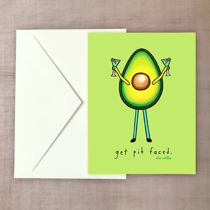 Get Pit Faced - Greeting Card for wholesale by Ela Mella