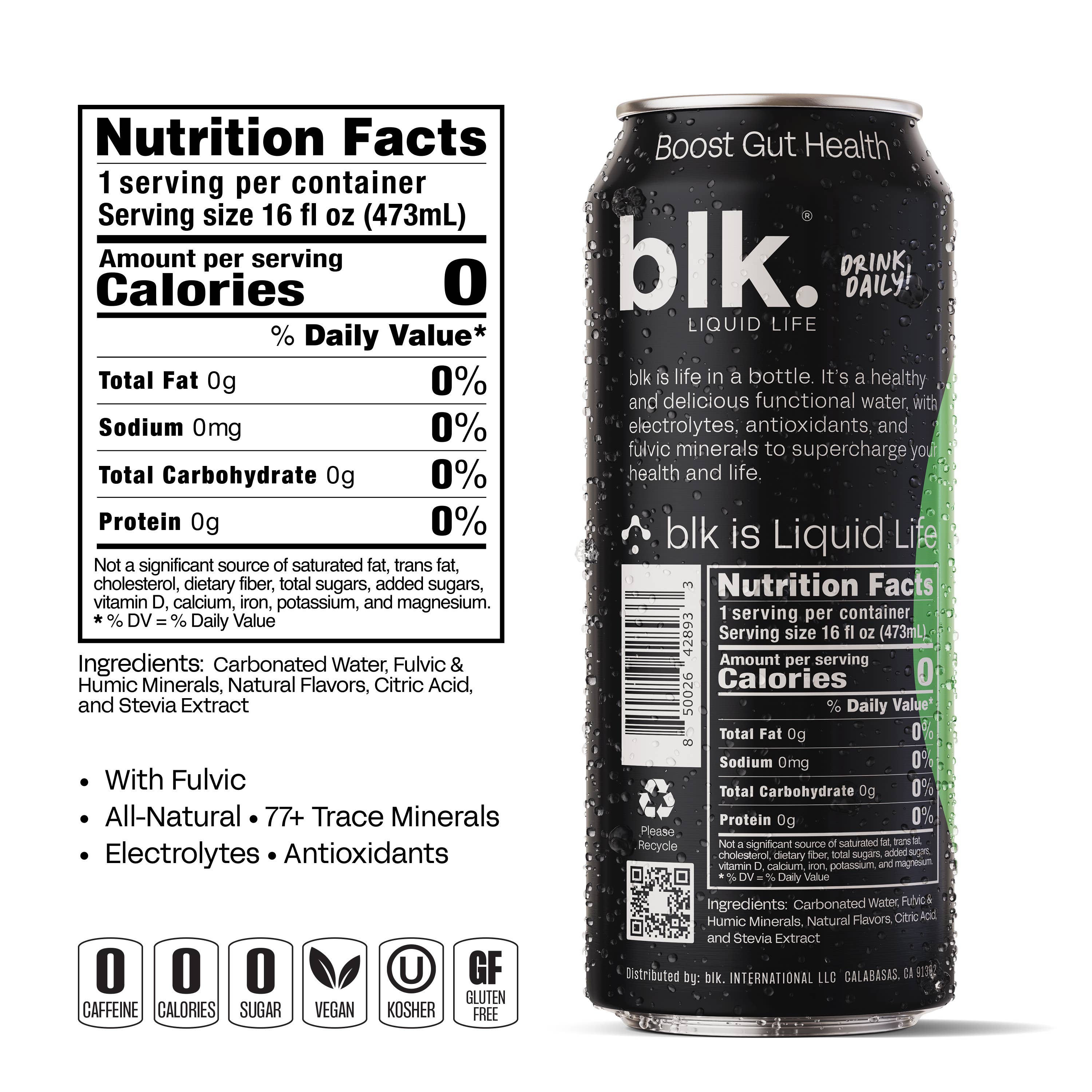 blk. water - Wholesale Sparkling Water - blk. Calabasas Apple Sparkling Water,16oz 12 Pack, Cans3