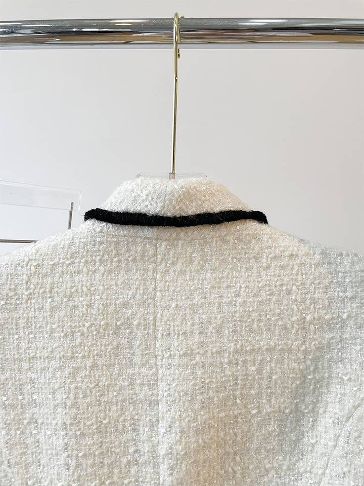 Productseeker - Wholesale Suit set – Women′s - SET018 Tweed Blazer And Short Set Fomal Blazer Set Two Piece14