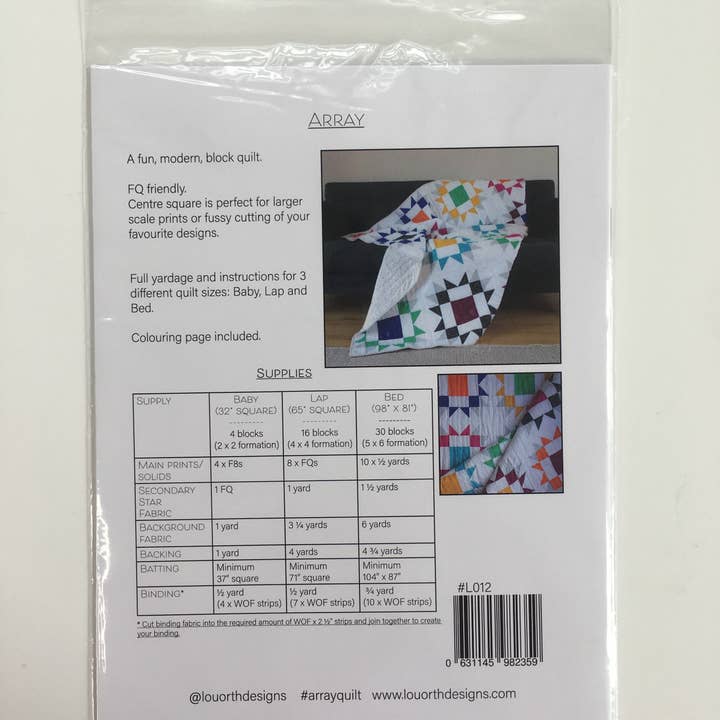 Lou Orth Designs – wholesale Sömnadskit – Array papper mönster2