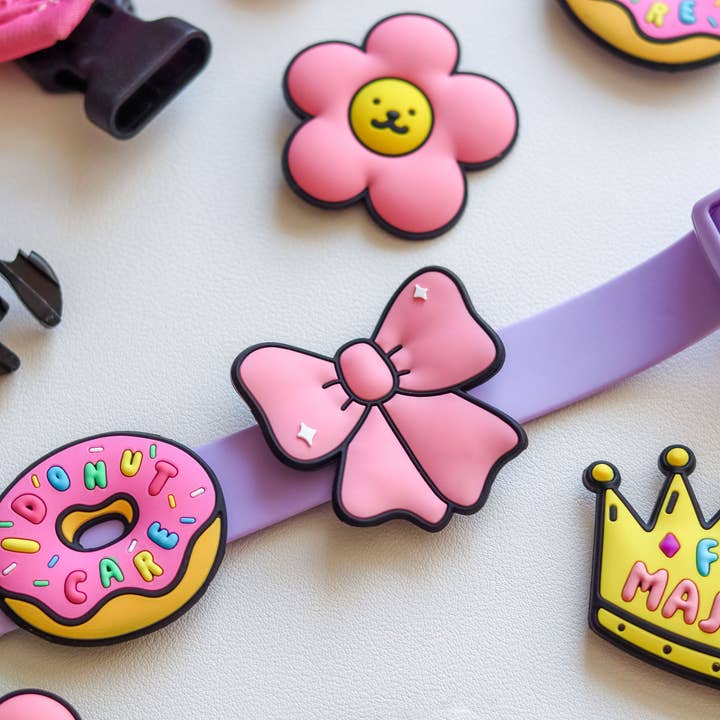 Ribbon Pink Jiby Dog Charm for wholesale on Faire2