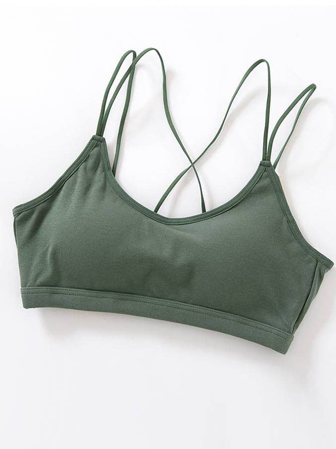 HIDDENBRAND - Wholesale Bralette - Women's - Soft Breathable Cotton Padded Bra Bralette crop top6
