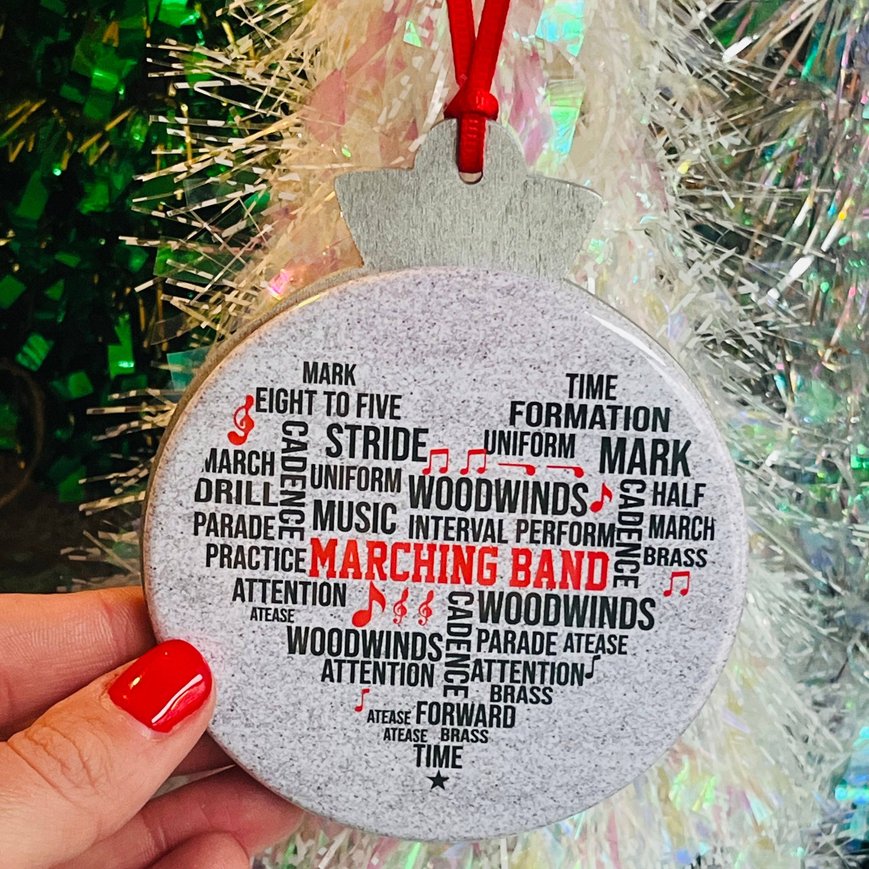 Stuck On Joy - Wholesale Ornament - MARCHING BAND LOVE CHRISTMAS ORNAMENT0