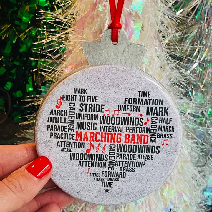 Stuck On Joy - Wholesale Ornament - MARCHING BAND LOVE CHRISTMAS ORNAMENT