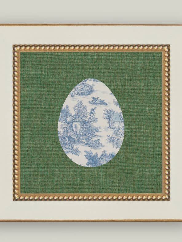 Art antique encadré d'œuf de Toile de campagne pour la vente par Petal Lane Home