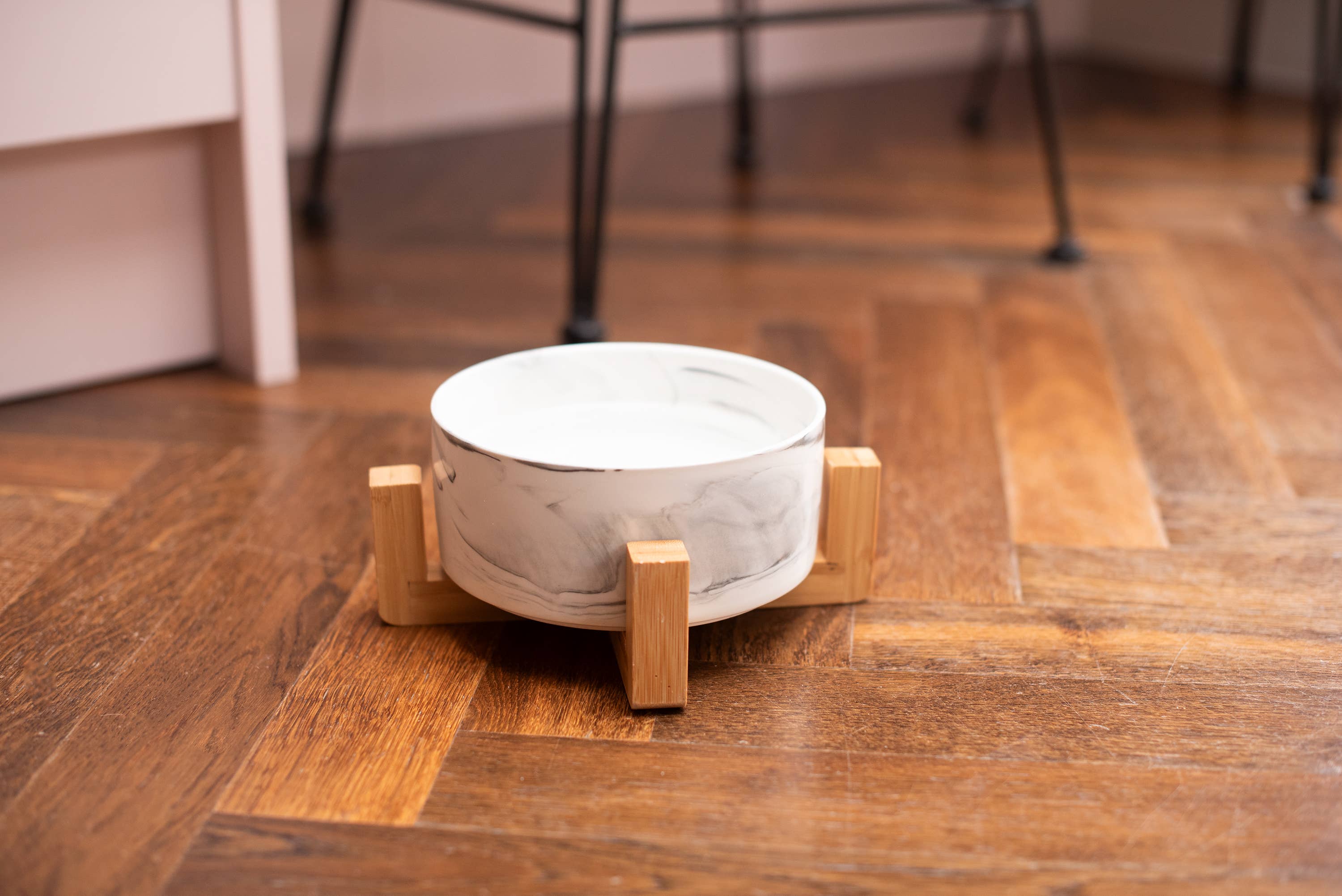 Pet Wiz – wholesale Husdjursskål - Katt och hund – Keramisk skål med bambuställning för hundar och katter – 7 färger13