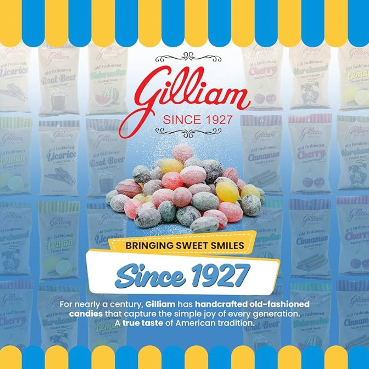 Quality Candy Company - Wholesale Hard Candy - Gilliam Root Beer Drops 12ct 5