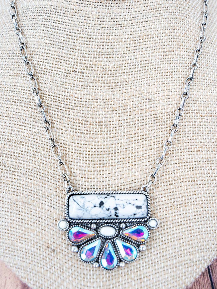 Howlite Bluffstone Blaze Silvertone Necklace and other Purchase Wholesale blaze. Free Returns & Net 60 Terms on Faire trending on Faire.