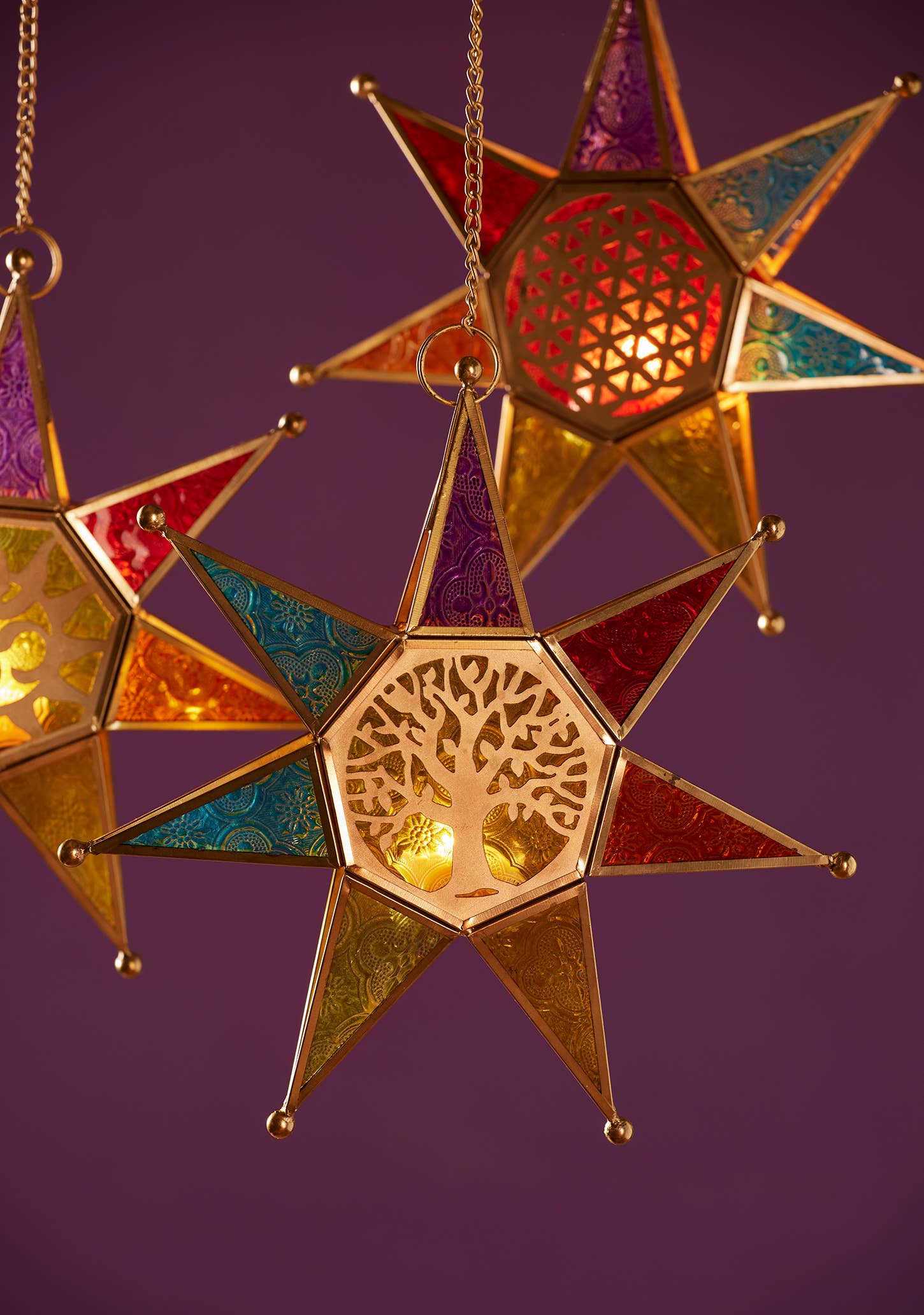 Namaste - Wholesale Lantern - Star Glass Lantern4