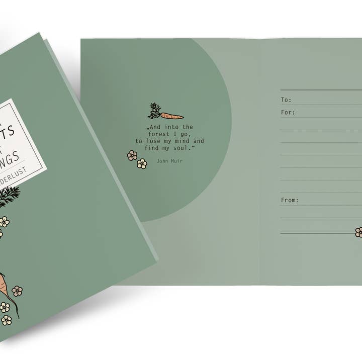 Rotberta - Wholesale Everyday Greeting Card - Collect Moments Wanderlust Mouse Rucksack Card1