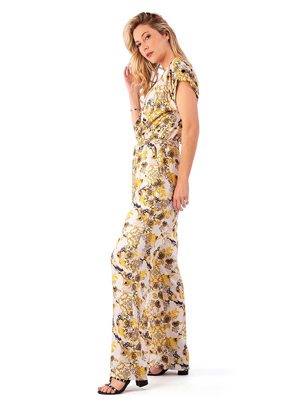 Wide jumpsuit in printed fabric for wholesale by ZUMBI Fashion Store