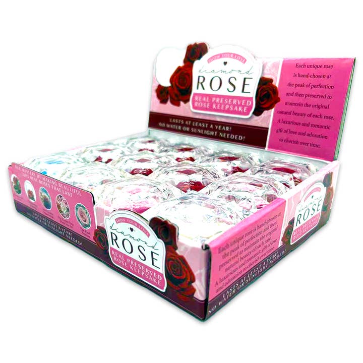 Novelty Brands - Wholesale Retailer Display - Home & Living - Real Preserved Rose Keepsake Gift Assortment - 12/Display2