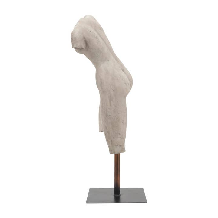 Sagebrook Home - Wholesale Sculpture - Gray 26x8 in. Resin Metal Torso Sculpture