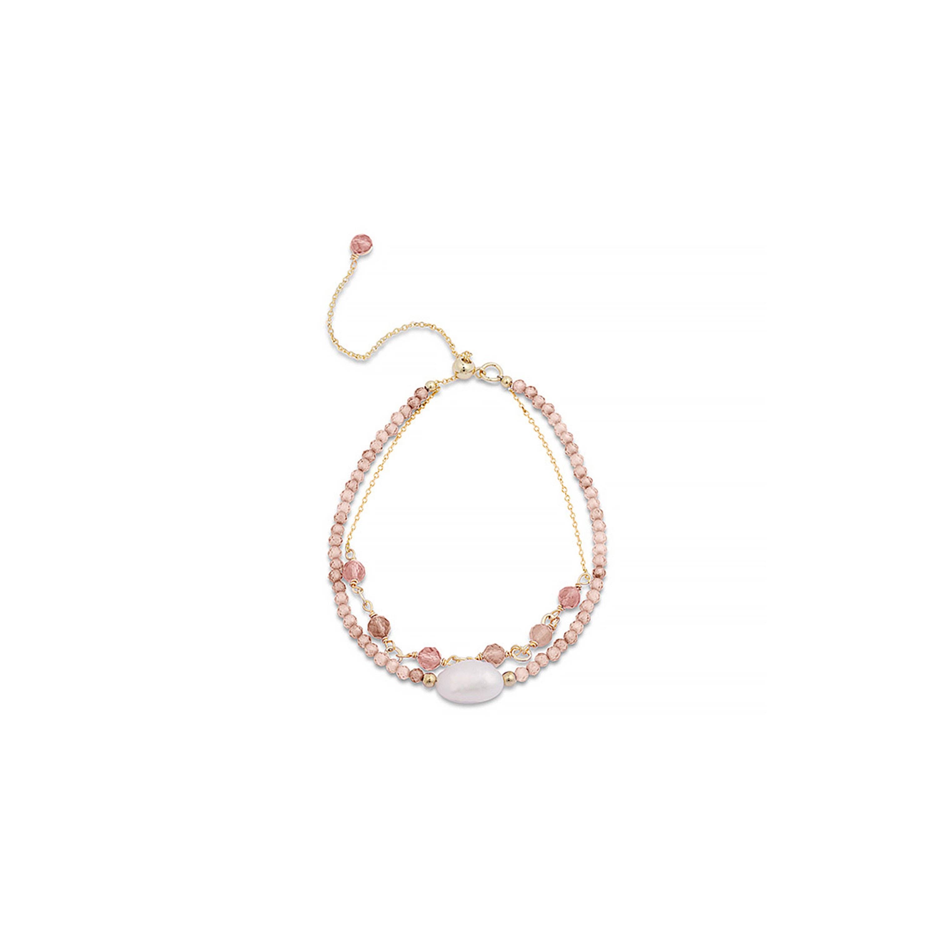 Luxenter - Wholesale Charm/Dangle Bracelet - Pulsera Luxenter de Circonita Champagne acabada en oro amarillo de 18K - Ekhao0