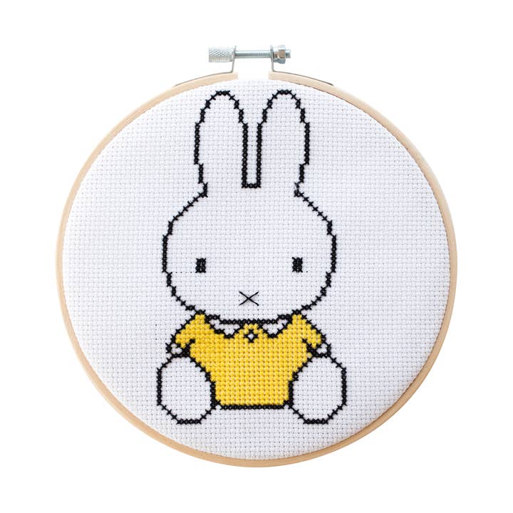 Cotton Clara Craft Kits & Supplies - Wholesale Craft sewing kit - Miffy Yellow Cross Stitch Kit Beginner Friendly 4