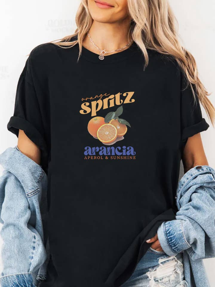 Top Avenue - Wholesale T-Shirt (Graphic) - Unisex - Aperol Spritz Unisex Round Neck Tee6