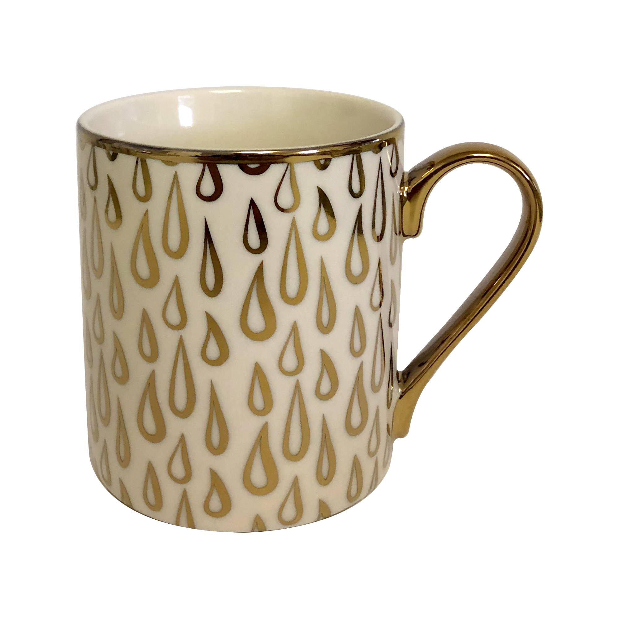 Certified International - Wholesale Coffee Mug - Gold Plated Mugs Mosaic Gold Plated Can Mugs (6) asst9