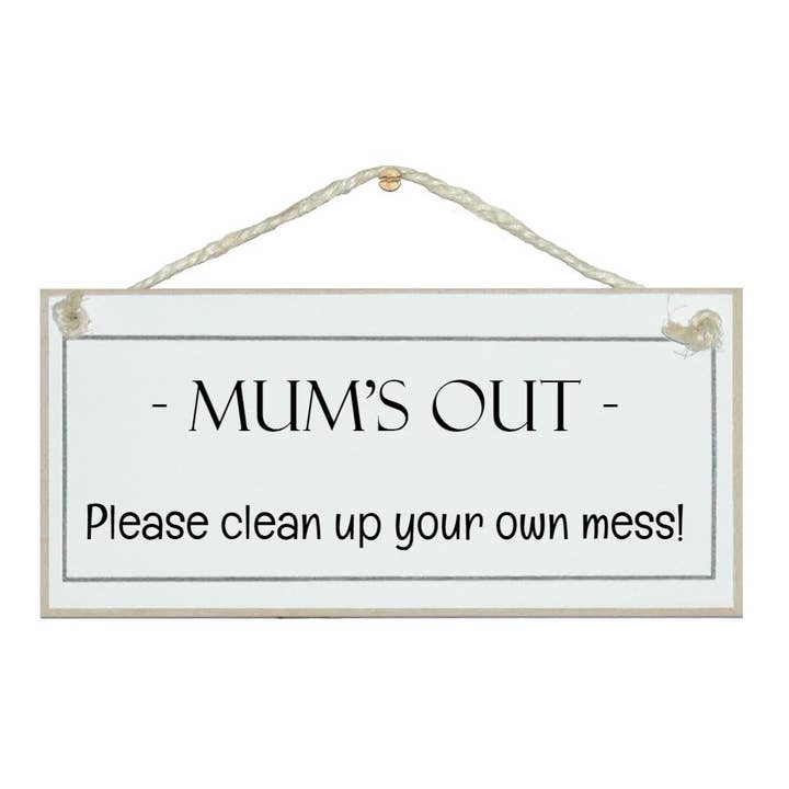 Mama ist draußen... Home Schilder für den Großhandel von Crafty Clara