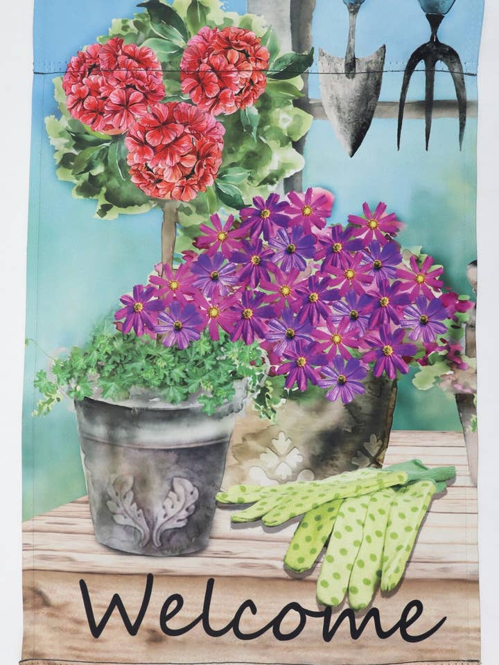 Garten Willkommen Gartenflagge, 30 cm x 45 cm für den Großhandel von Tremont Floral Supplies