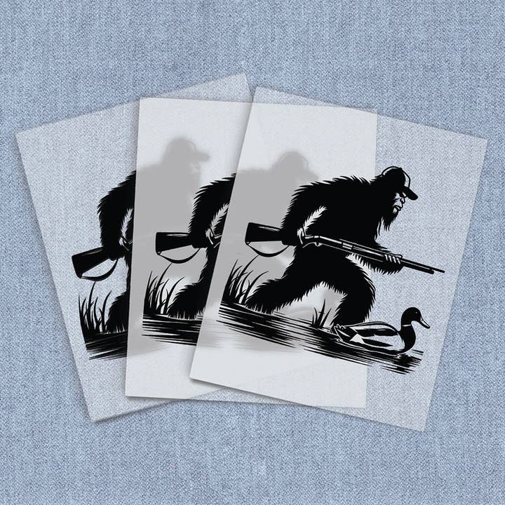 Sasquatch Jagen, Direct-To-Film DTF Transfers voor wholesale door Iron It