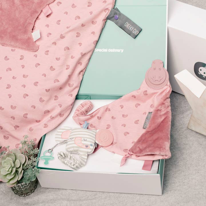 On the Go Luxury Travel Blanket Gift Set - Rainbow for wholesale by Cheeky Chompers UK