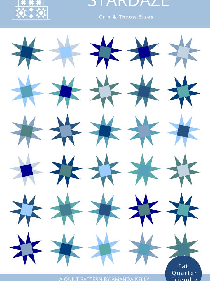 Motif de courtepointe Stardaze imprimé pour la vente par QuiltCakes