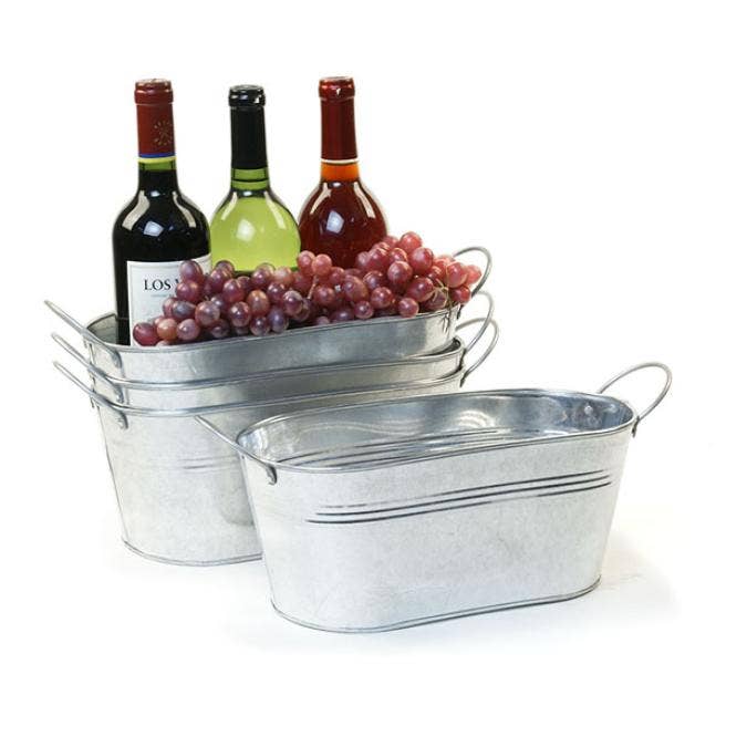 Buhi Imports – wholesale Korg – 12 tums Tin Oval Tub - Flera ytbehandlingar7