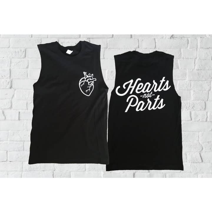 Hearts Not Parts tank top for wholesale by Support the T