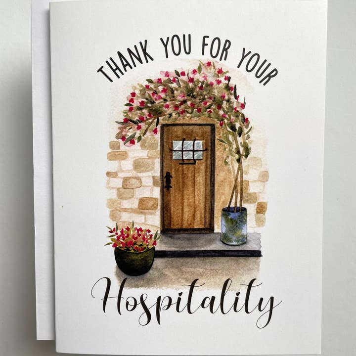 Kristin Schmidt Artist - Vendita all'ingrosso Biglietti di ringraziamento - Thank You for Your Hospitality - Biglietto di auguri ad acquerello1