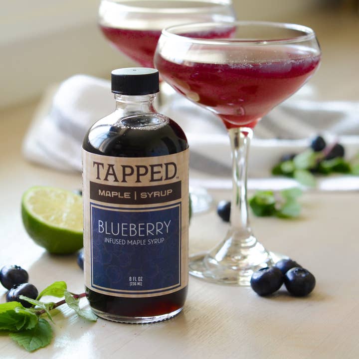 Tapped Maple Syrup, LLC - Wholesale Maple Syrup - Blueberry Infused Maple Syrup - Half-pint (8 fl oz)2