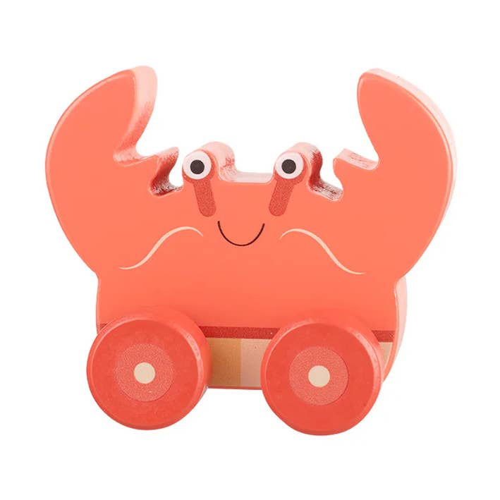 Crab First Push Toy (FSC®) for wholesale by Orange Tree Toys