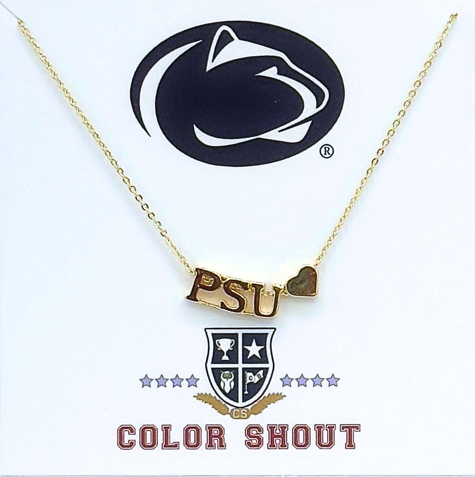 Color Shout - Wholesale Pendant/Charm Necklace - I Love College:  Initial Heart Necklace24