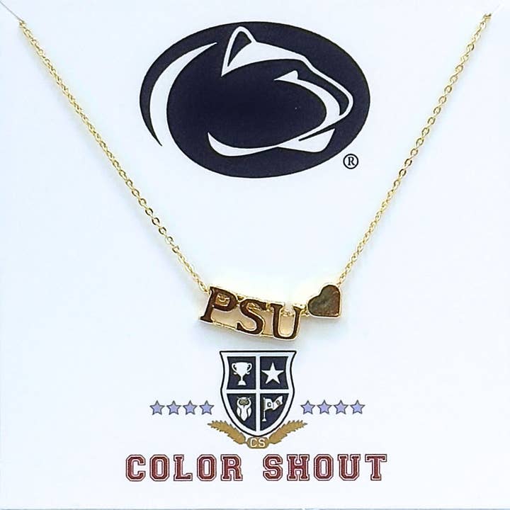 Color Shout - Wholesale Pendant/Charm Necklace - I Love College: Initial Heart Necklace24
