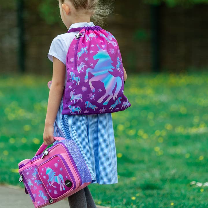 Fringoo Group Ltd - Vendita all'ingrosso Cestino/borsa pranzo - Bambini - Borsa da pranzo quadrata - Unicorn Ombre1